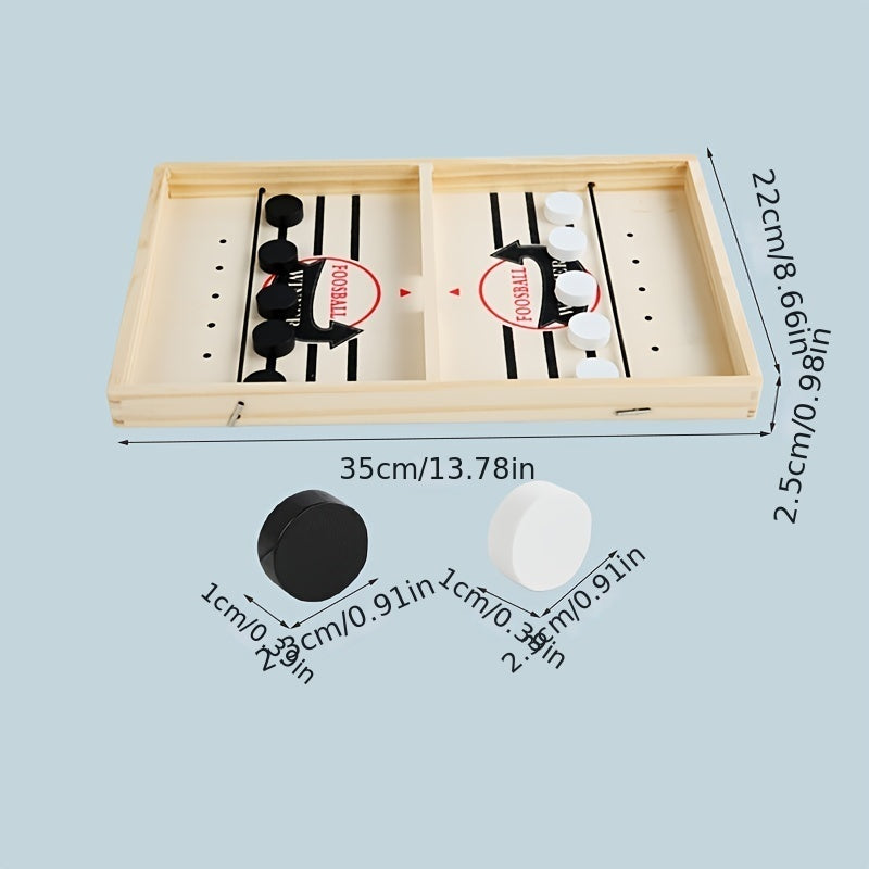 Jeu de rondelle de fronde rapide, jeu de hockey en bois, table de super baby-foot, jeu de fronde gagnant d'interaction parent-enfant de combat de bureau, jouets de jeu familial pour adultes et enfants