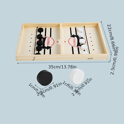 Jeu de rondelle de fronde rapide, jeu de hockey en bois, table de super baby-foot, jeu de fronde gagnant d'interaction parent-enfant de combat de bureau, jouets de jeu familial pour adultes et enfants