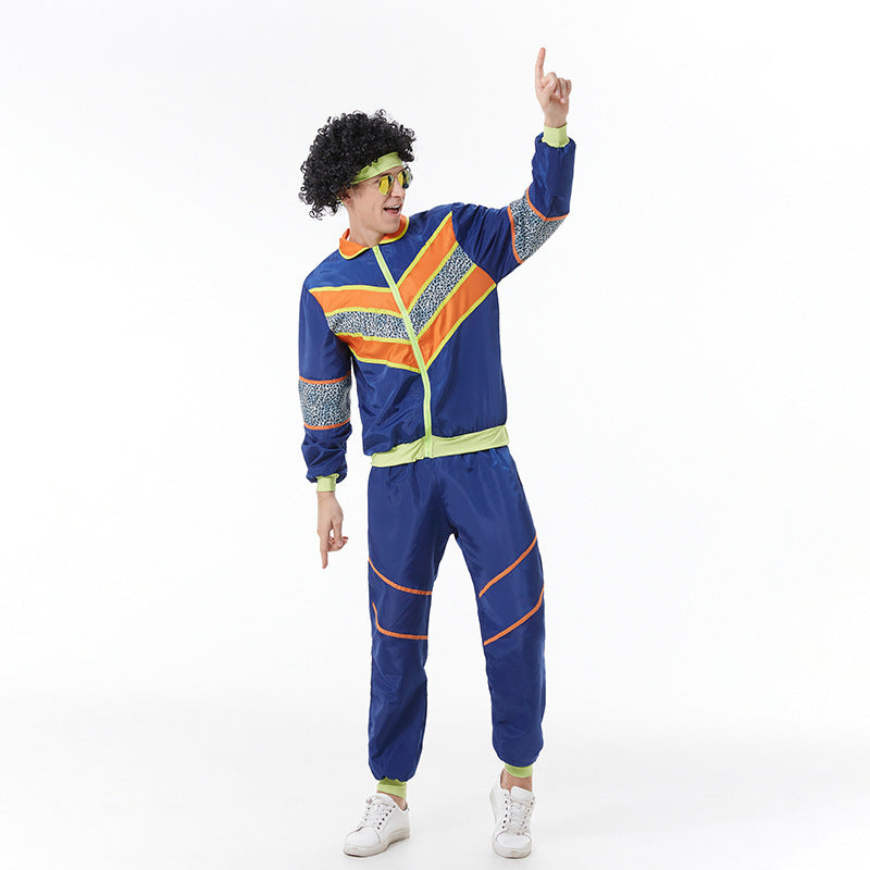 Halloween Retro Disco Baseball Uniform Stage Performance Costume