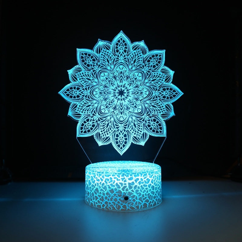 Lámpara de mesa con luz LED de noche creativa y colorida con tacto para regalo de vacaciones