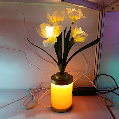 Lámpara de flores Moda para el hogar Minimalista Creativo USB Florero Luz Decoración del hogar