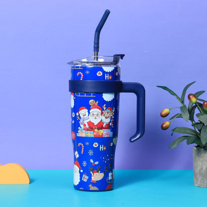 Grande tasse à glace de Noël en acier inoxydable 304 de 40 oz de grande capacité