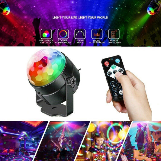 Luces de fiesta disco estroboscópicas Led Dj Ball bombilla activada por sonido lámpara de baile Decoración