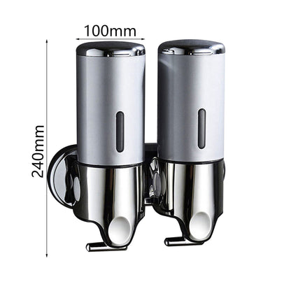 2Pcs 500ML Wall Mounted Shower Soap Shampoo Dispenser Lotion Bottle For Bathroom