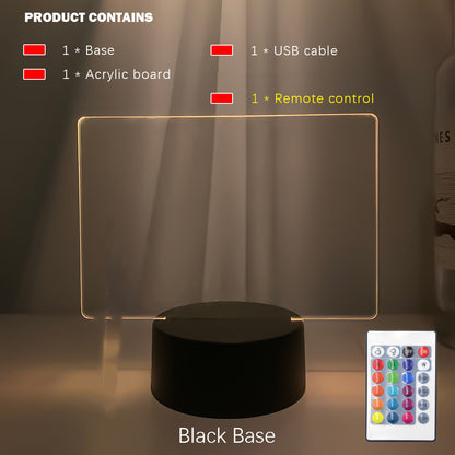 Rewritable Night Light With Display Panel