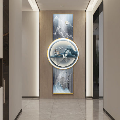 Porche arte pintura decorativa lámpara de pared versión Vertical alce Led sala de estar pasillo dormitorio