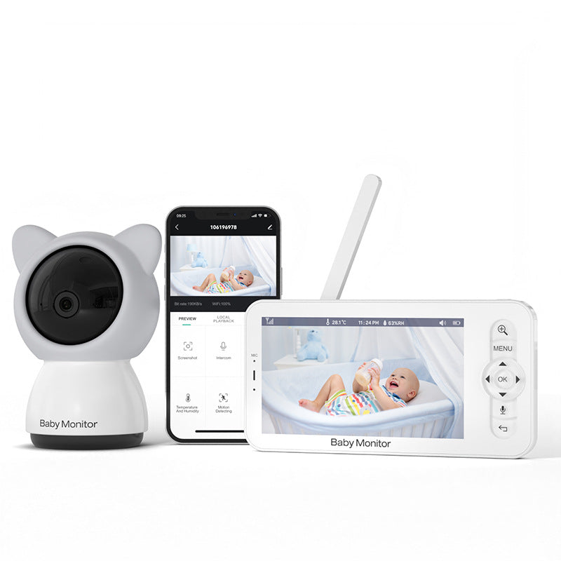 Moniteur bébé HD 5 pouces sans fil