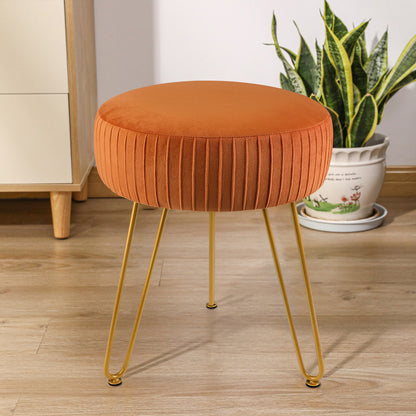 Striped Home Dressing Table Interior Metal Footstool Metal Stool