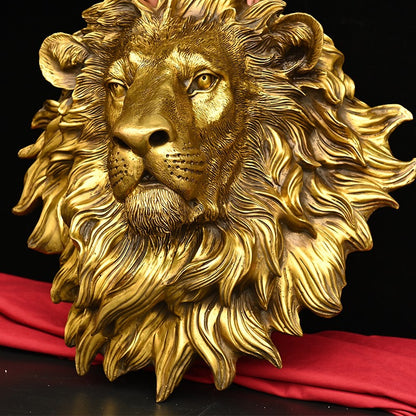 Pure Copper Large Lion Ornament Carve And Mould