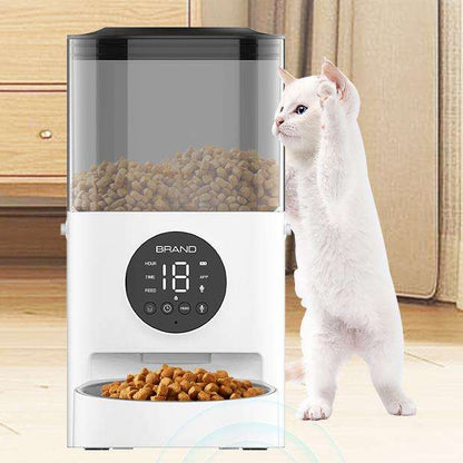 Alimentador automático de mascotas, máquina de alimentación WIFI para gatos y perros