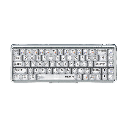 Teclado mecánico de modo dual transparente inalámbrico Bluetooth Home Office