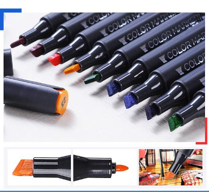 Double-headed Alcohol Oily Color Animation Paint Pen For Professional Art Students