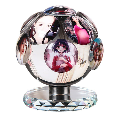 Crystal Photo Frame Rotating Table