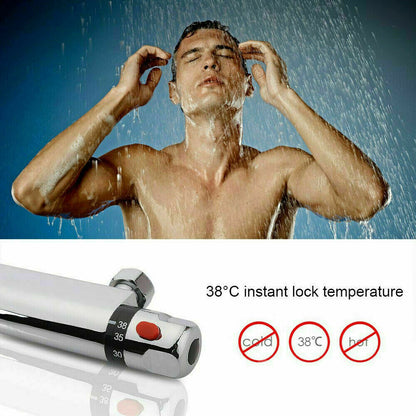 Robinet mitigeur thermostatique de douche à barre apparente, fond chromé, 1-2 sorties, nouveau