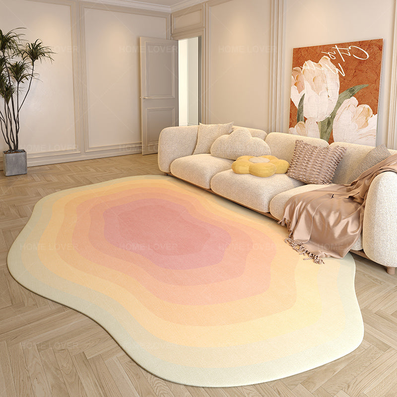 Tapis de ménage de chambre à coucher simple de forme irrégulière