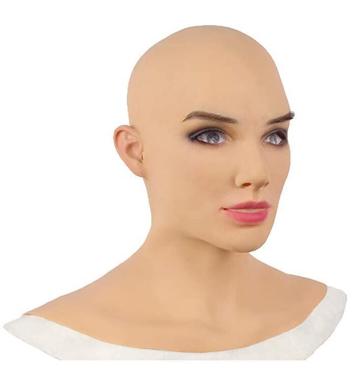 Halloween Cosplay Props Latex Bald Beauty Headgear