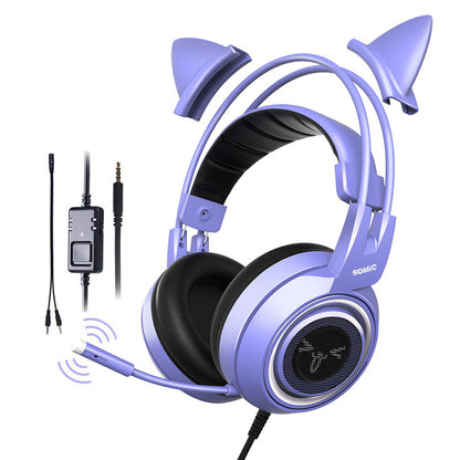 Headset With Microphone Internet Celebrity Cute Girl Heart Anchor