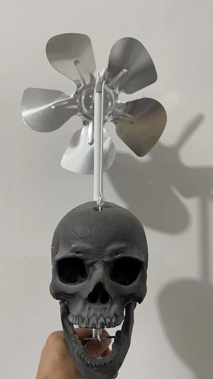 Halloween Skull Head Windmill Rotating Head Ornament