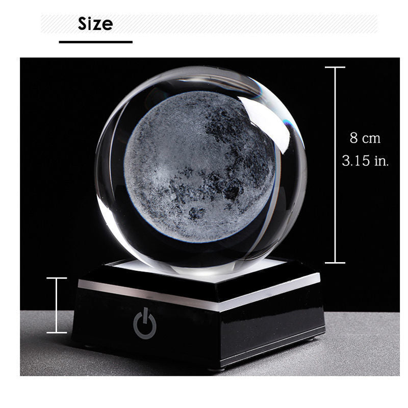 Creative Luminous Galaxy Crystal Ball Desktop Decoration