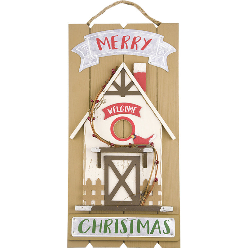 Christmas Decorations Wooden House Ornaments