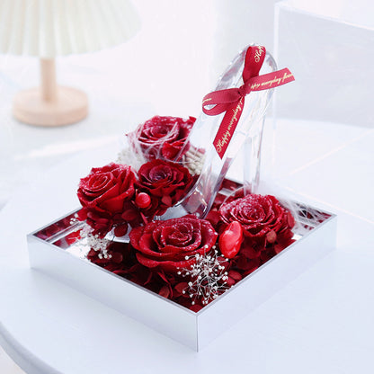 Transparent Acrylic Rose Christmas Gift Decoration Ornaments