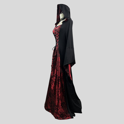 Cape d'Halloween pour vampire, costume de cosplay, robe de magicien