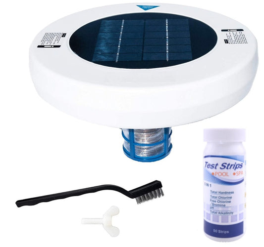 Energía Solar, iones de cobre y plata, desinfección de agua para piscinas y purificador de agua que inhibe las algas