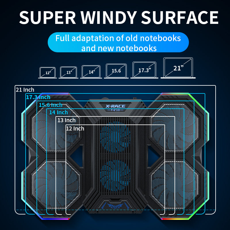 Marco del ventilador de escape Placa base Estera Marco de enfriamiento silencioso Luz RGB