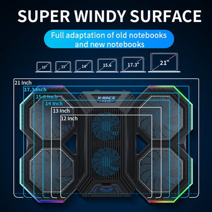 Marco del ventilador de escape Placa base Estera Marco de enfriamiento silencioso Luz RGB