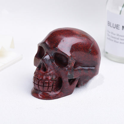 3 Inch Natural Crystal Skull Carved Halloween Decorative Ornament