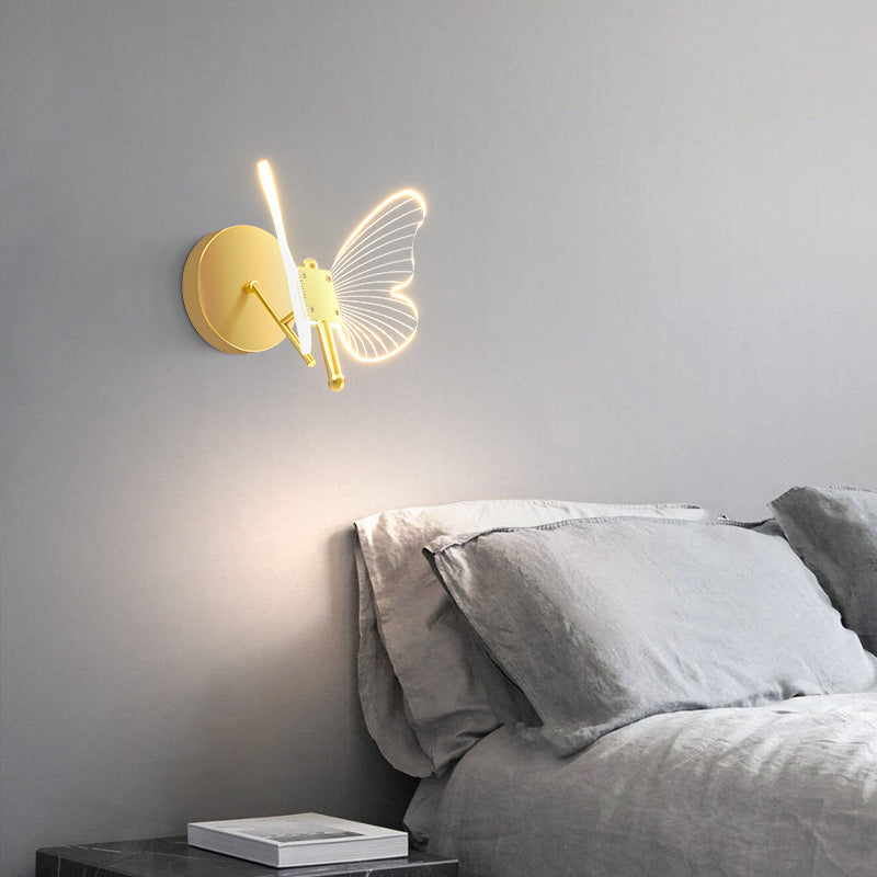 Lampe de table décorative en forme de papillon, lumière moderne et créative, de luxe, à utiliser au chevet du lit