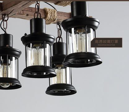 European Retro Industrial Style Chandelier