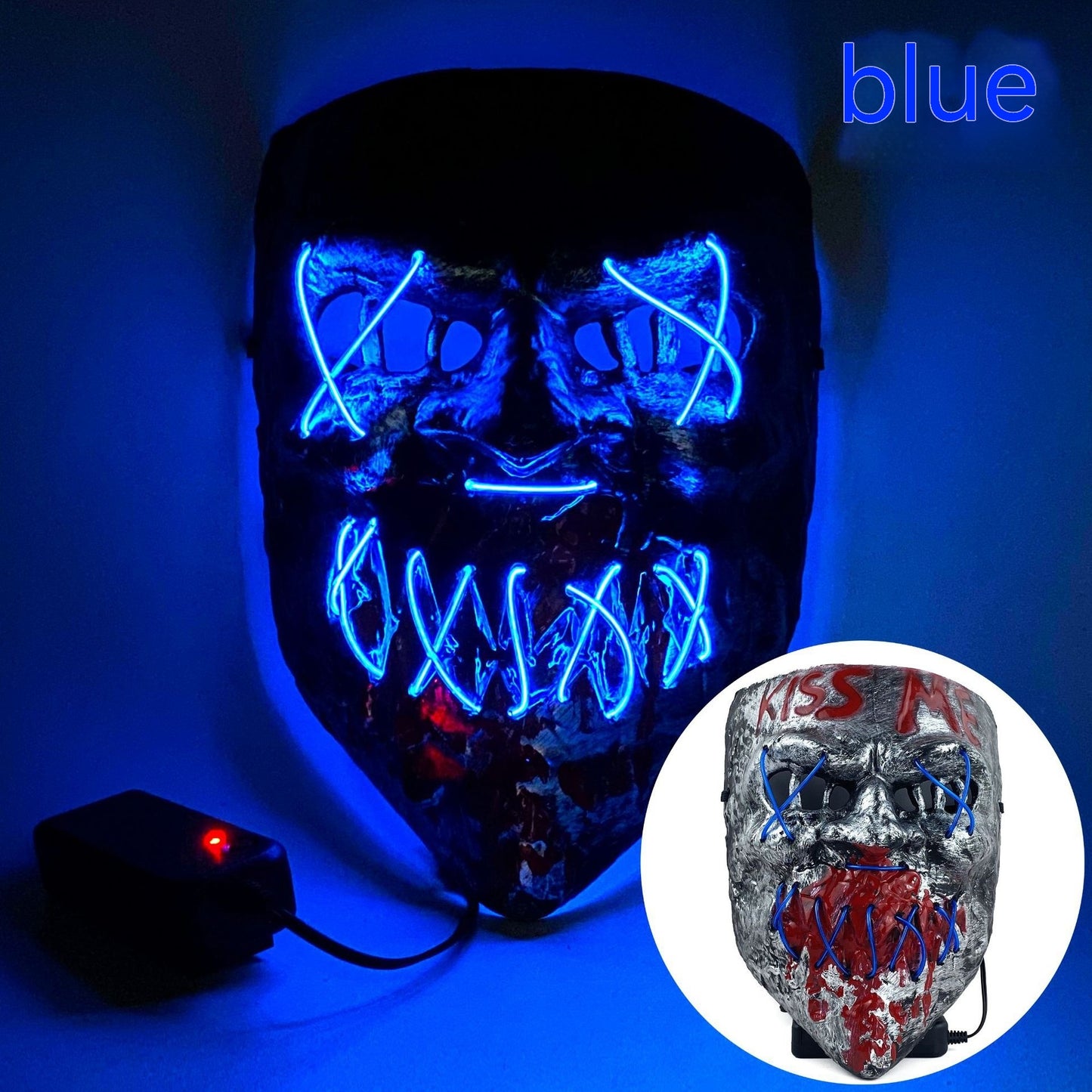 Masque LED froid, accessoire d'horreur d'Halloween