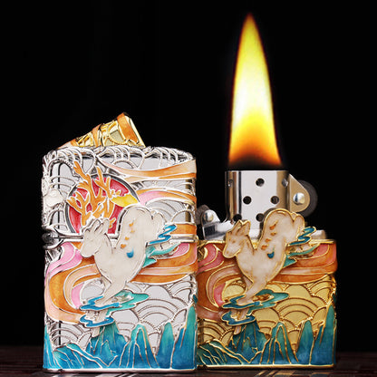 Nouveau Briquet coupe-vent couleur émail