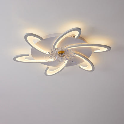 Lumière de salon simple et moderne, nouvelle lumière de ventilateur de plafond de chambre à coucher silencieuse