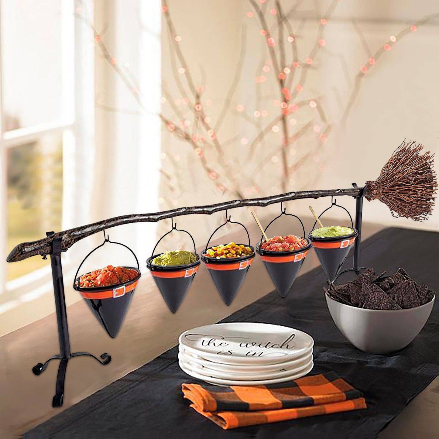 Halloween Decoration Resin Witch Hat Snack Rack