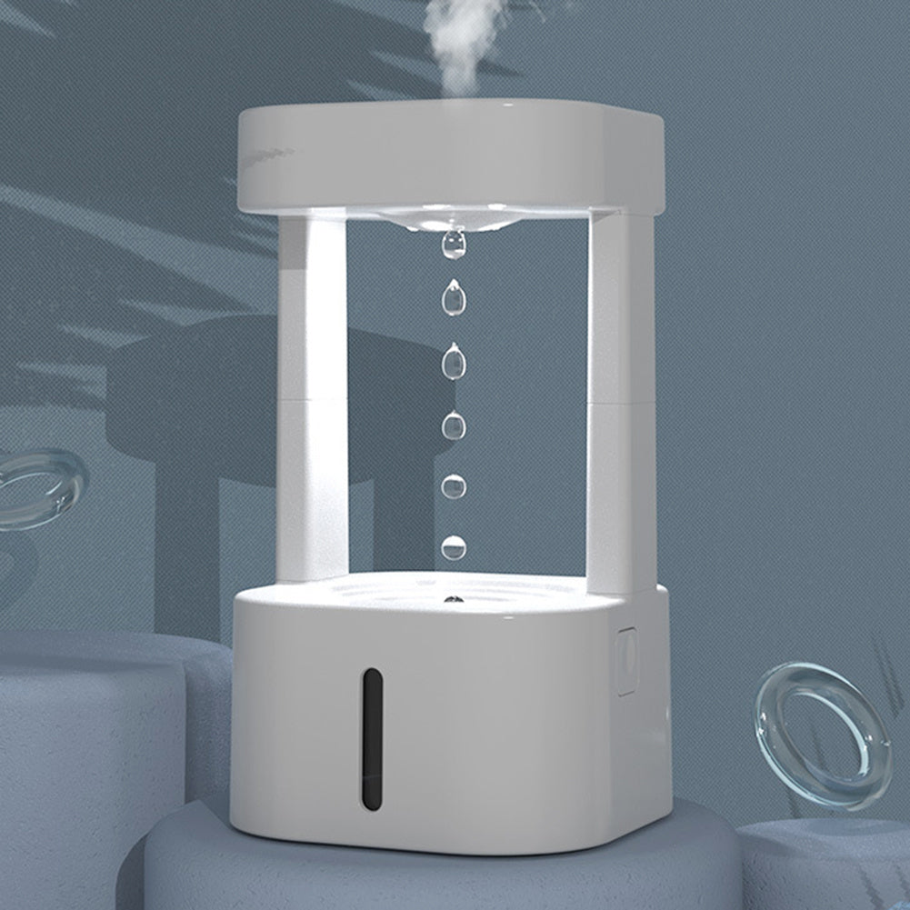 Humidificador de gota de agua antigravedad creativo, pulverizador de niebla para aire acondicionado, hogar, dormitorio silencioso, oficina con tanque de agua de 580ML