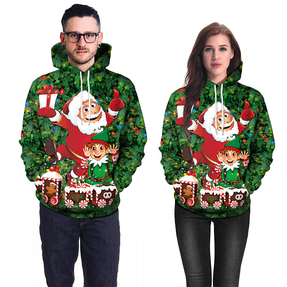 Pull à capuche Père Noël Halloween Noël Couple