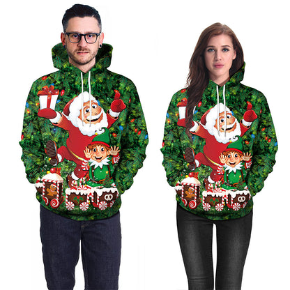 Santa Halloween Christmas Couple Hooded Sweater