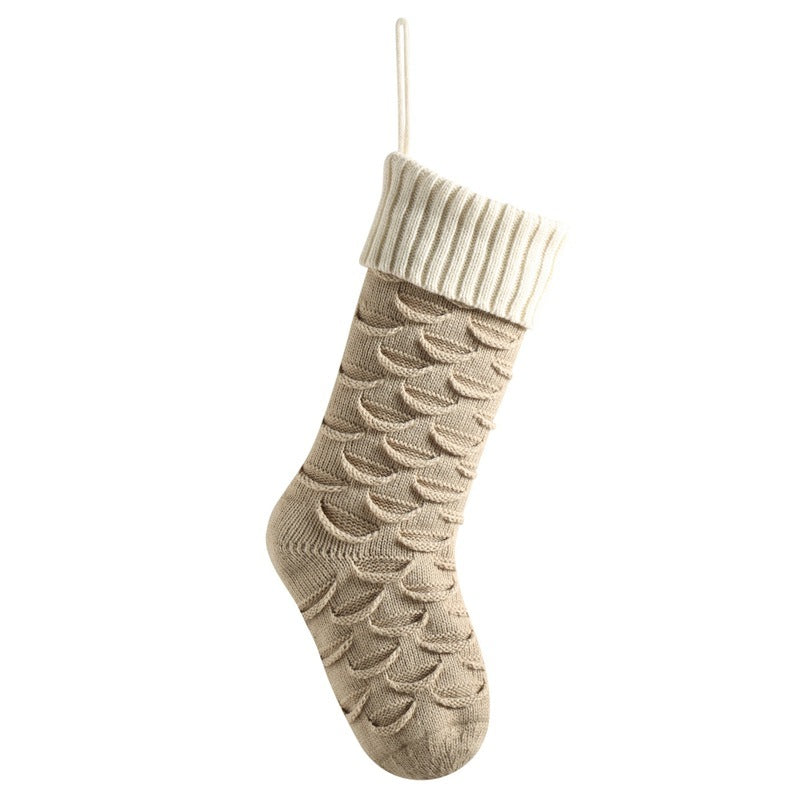 Sac cadeau de Noël Chaussettes décoratives Décoration suspendue tricotée