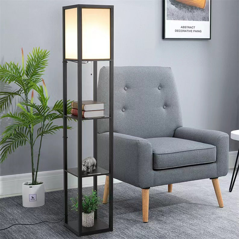 Living Room Multifunctional Charging Shelf Floor Lamp