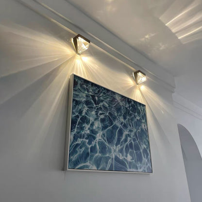 Lámpara de pared de cristal de lujo ligera para pasillo