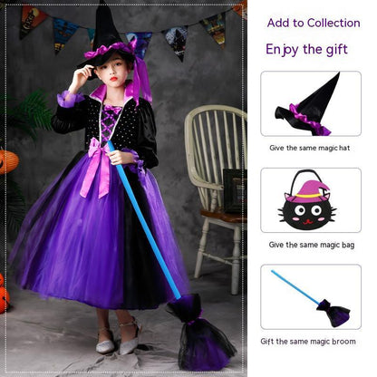 Costume de spectacle d'Halloween pour filles, robe lumineuse