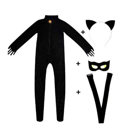 Halloween Black Cat Cosplay Costume Children