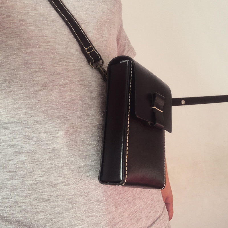 Bolso bandolera para teléfono celular con diseño de temperamento para hombre