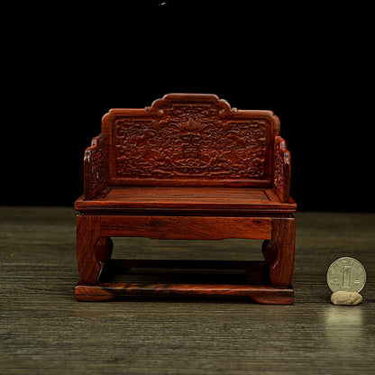 Miniature Furniture Model Mahogany Wardrobe Table Stool