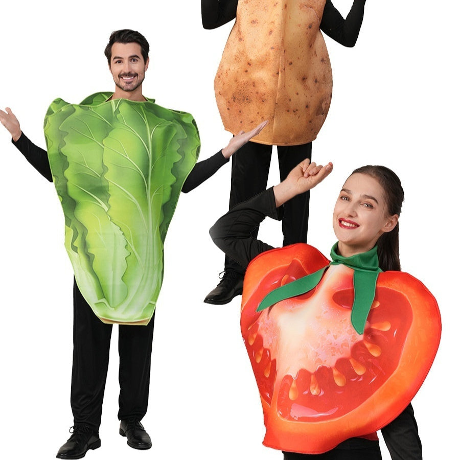 Vêtements d'Halloween avec le même légume et la même tomate