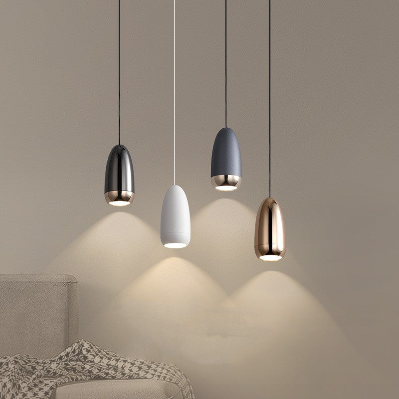 Net célébrité petit lustre Led créatif tête de balle lampe de chevet suspendue