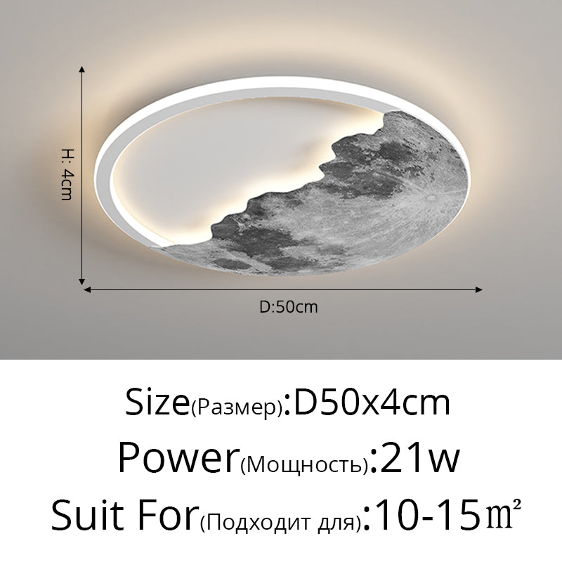 Planeta Luna Lámpara De Techo Dormitorio Creativo