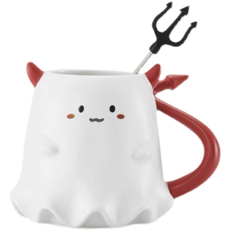 Taza de Halloween Pequeño elfo mágico diablo